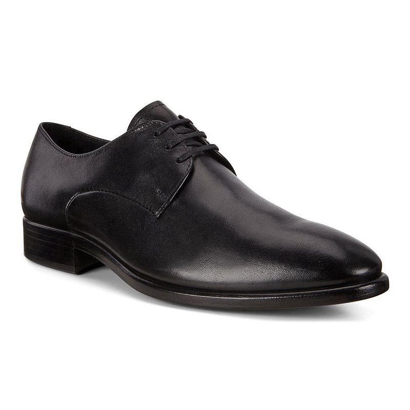 Men Business Ecco Vitrus Mondial - Derby Black - India LQUPIB521